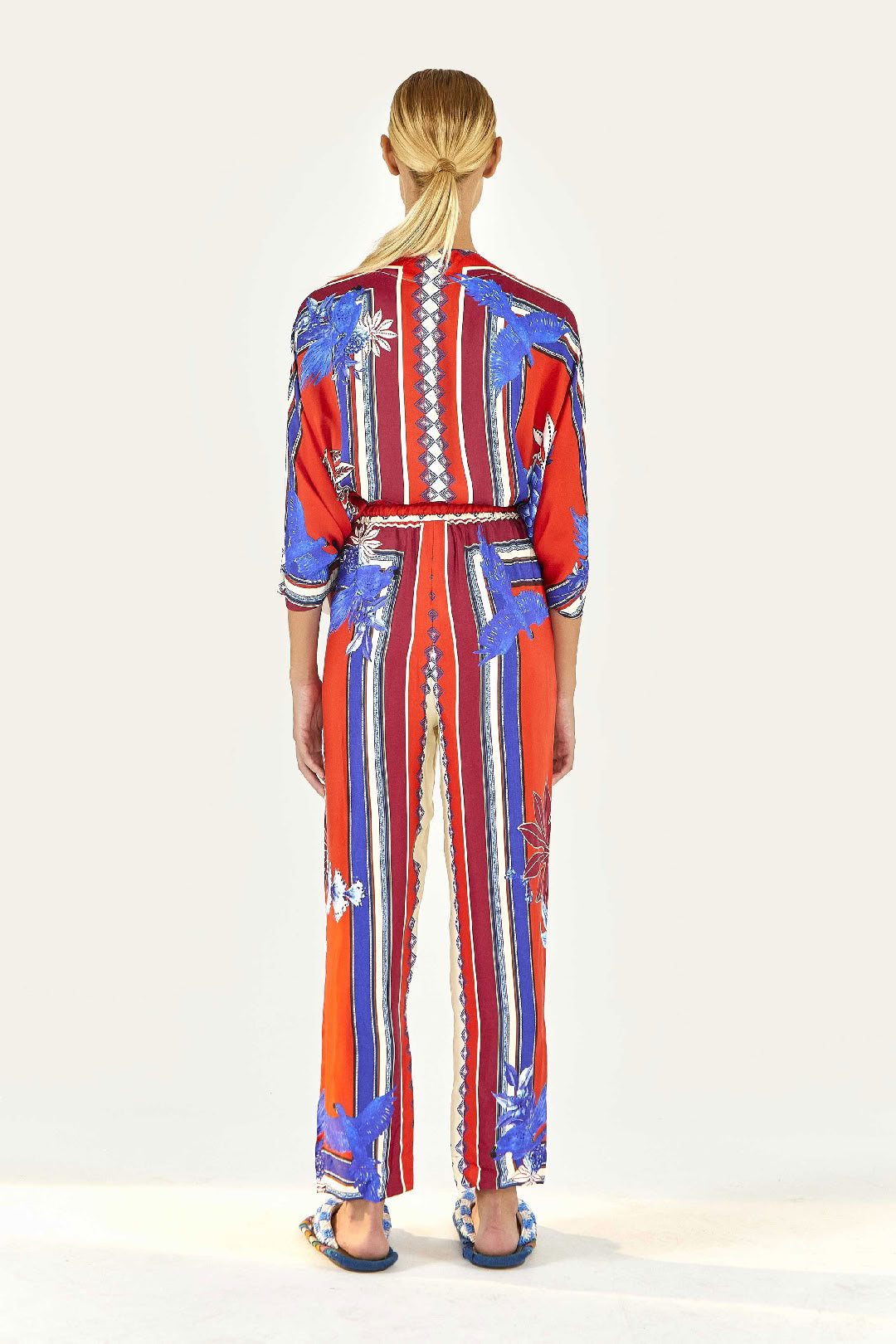 Pantalon Macaw en foulard - Rouge