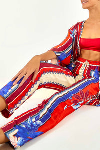 Pantalon Macaw en foulard - Rouge