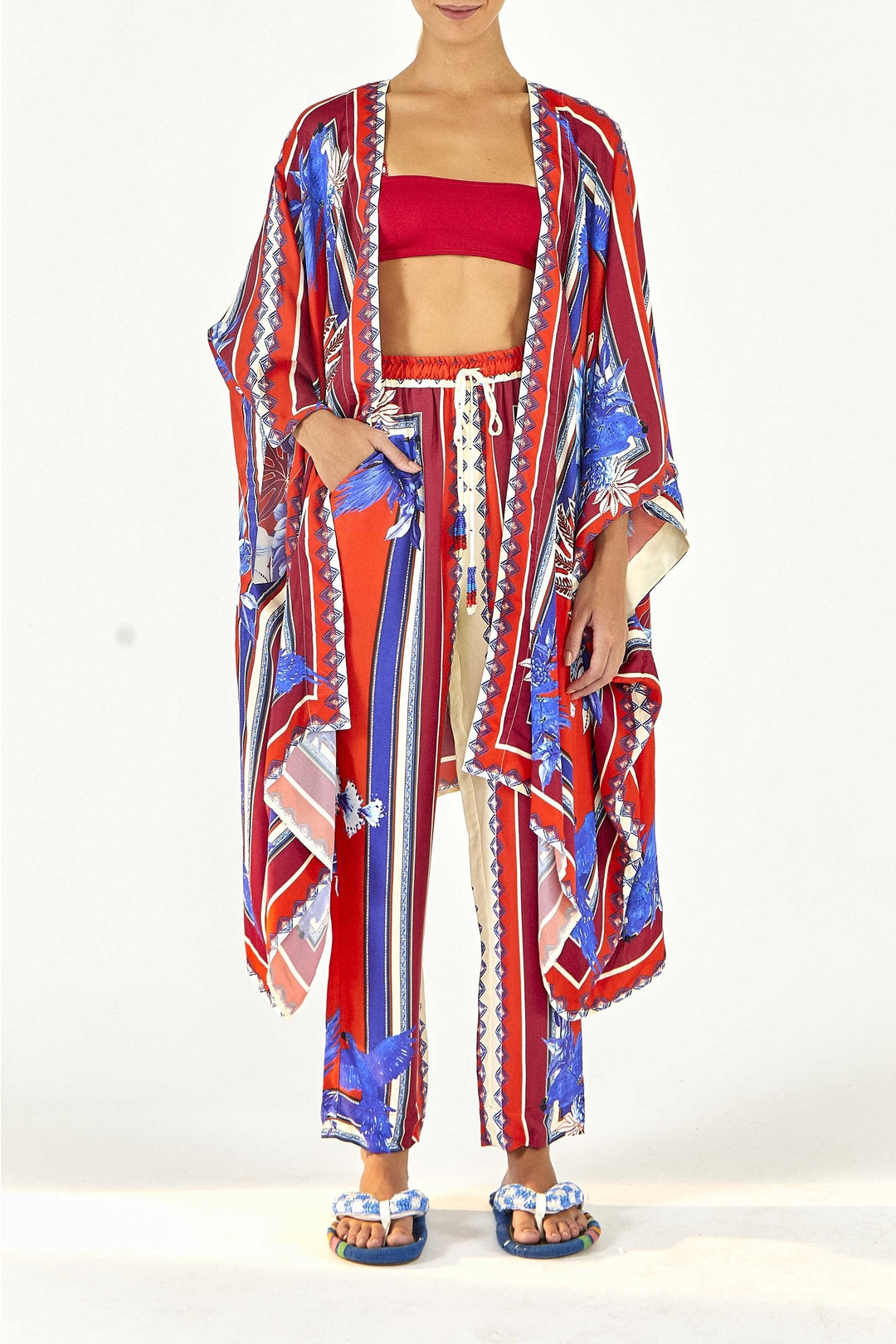 Pantalon Macaw en foulard - Rouge