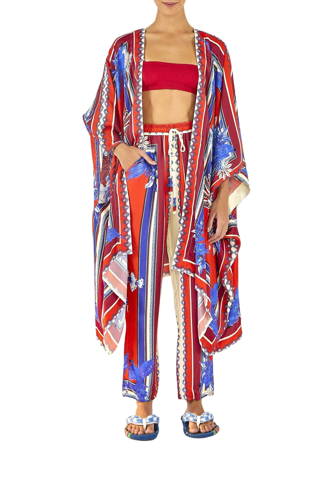 Pantalon Macaw en foulard - Rouge