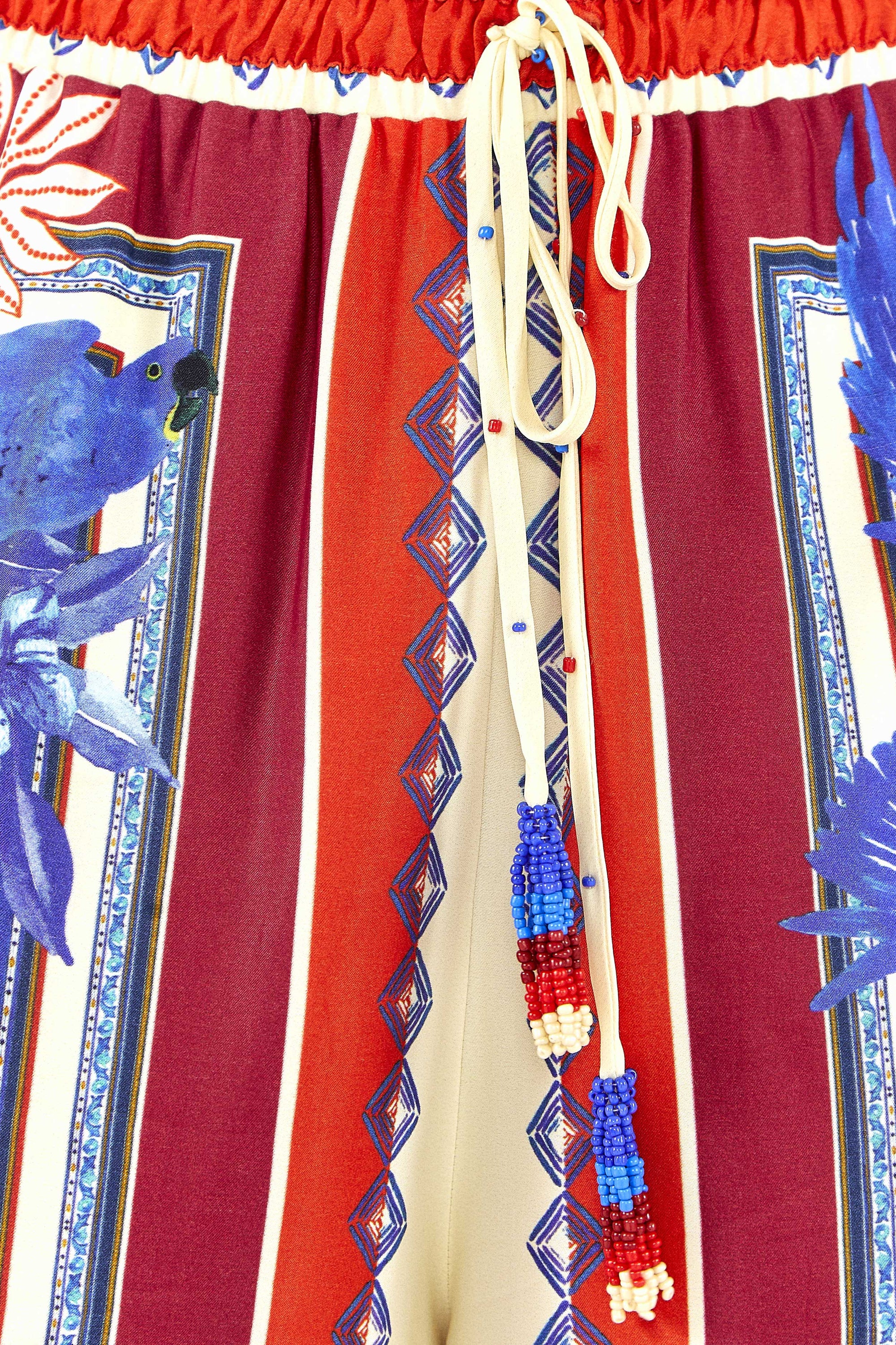 Pantalon Macaw en foulard - Rouge