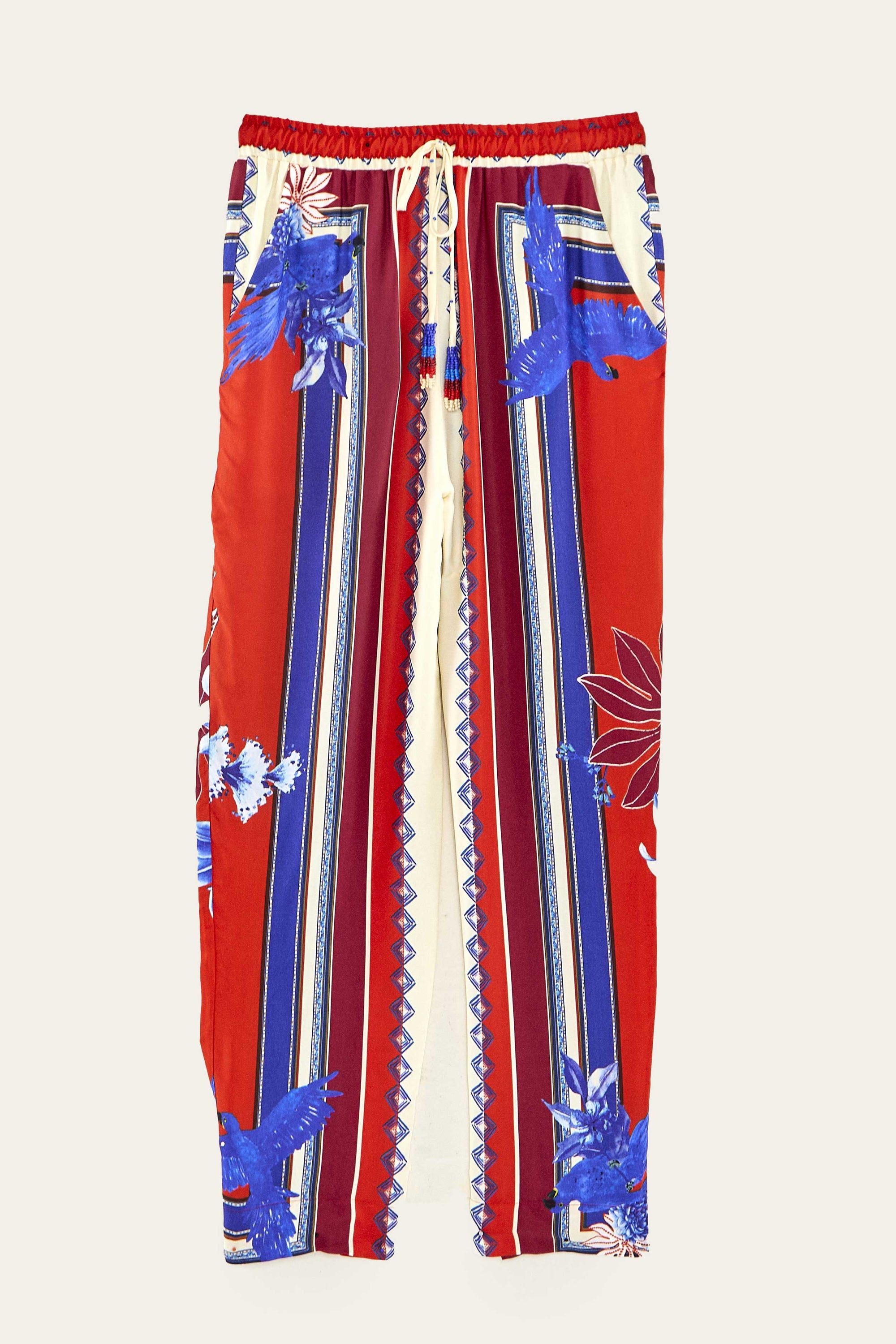 Pantalon Macaw en foulard - Rouge