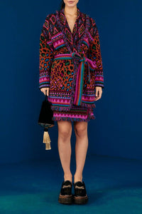 Cardigan Ainika ceinturé - Multicolore