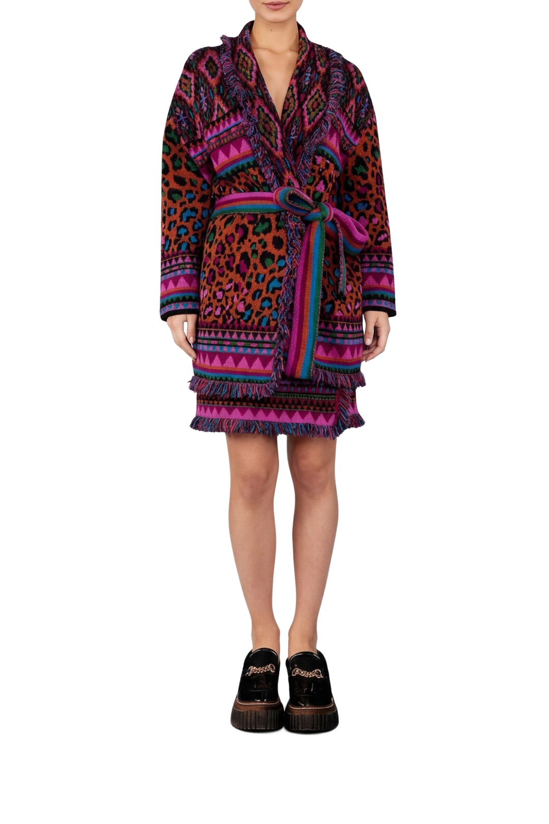 Cardigan Ainika ceinturé - Multicolore