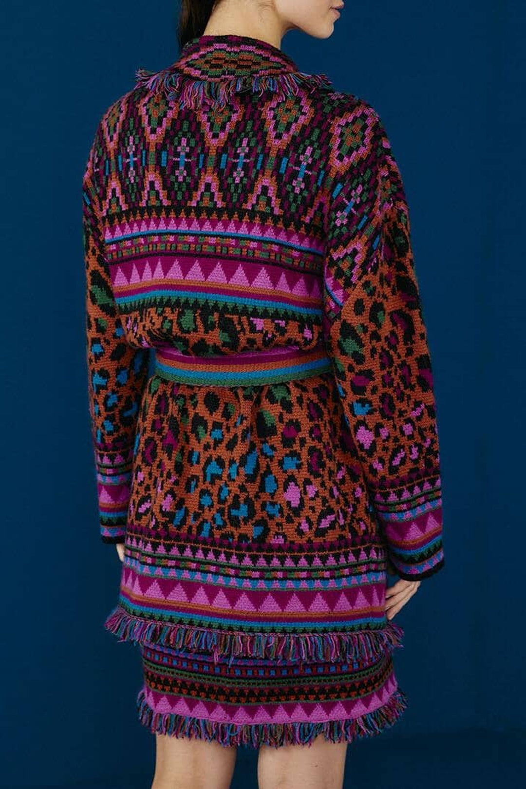 Cardigan Ainika ceinturé - Multicolore