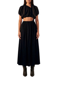 Asymmetric long dress - Black
