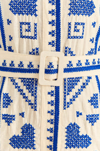 Robe courte en lin - Blanc