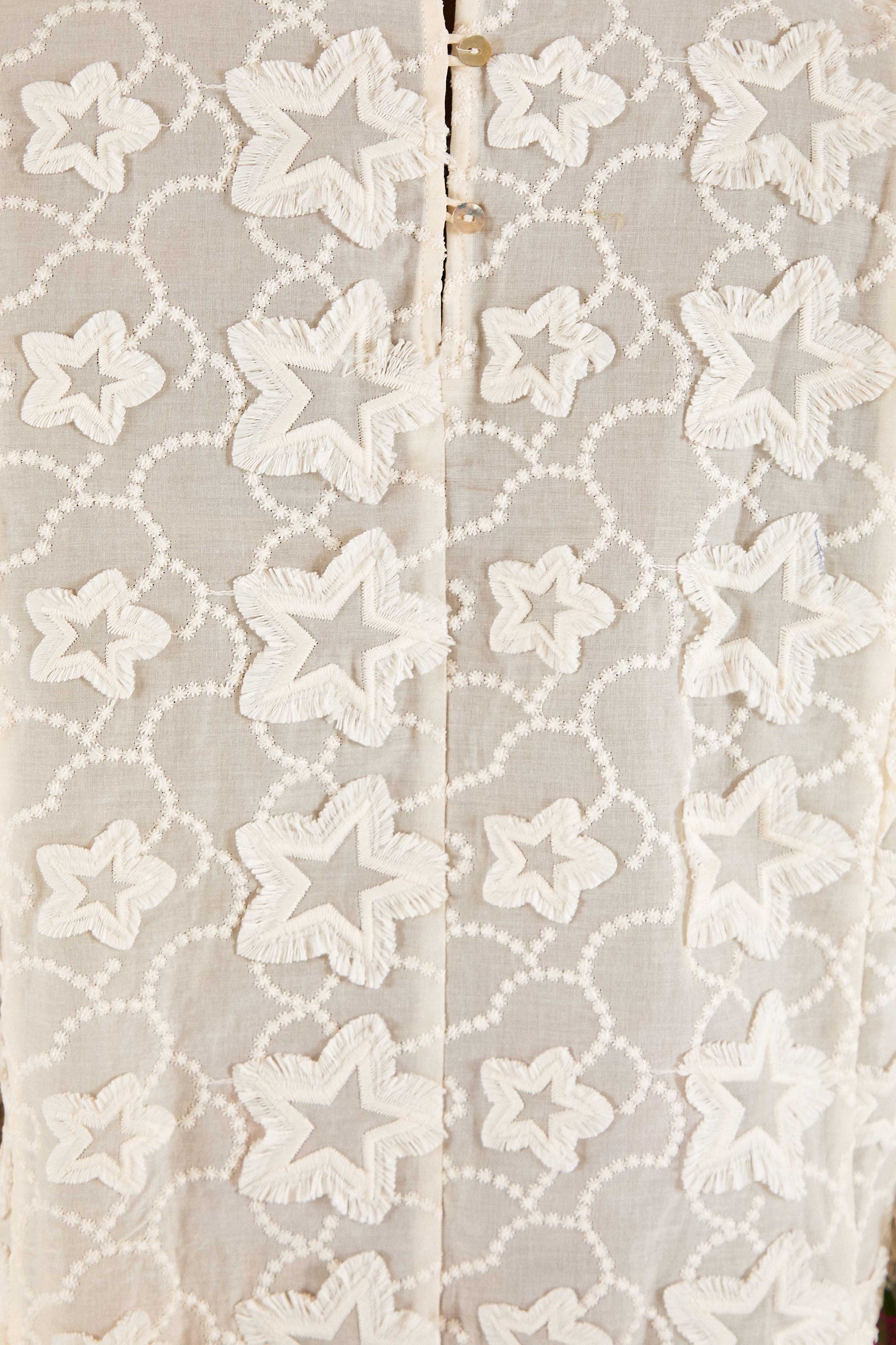 Blouse 3D Star ajourée - Blanc