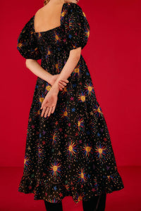 Robe midi Rainbow Suns - Noir