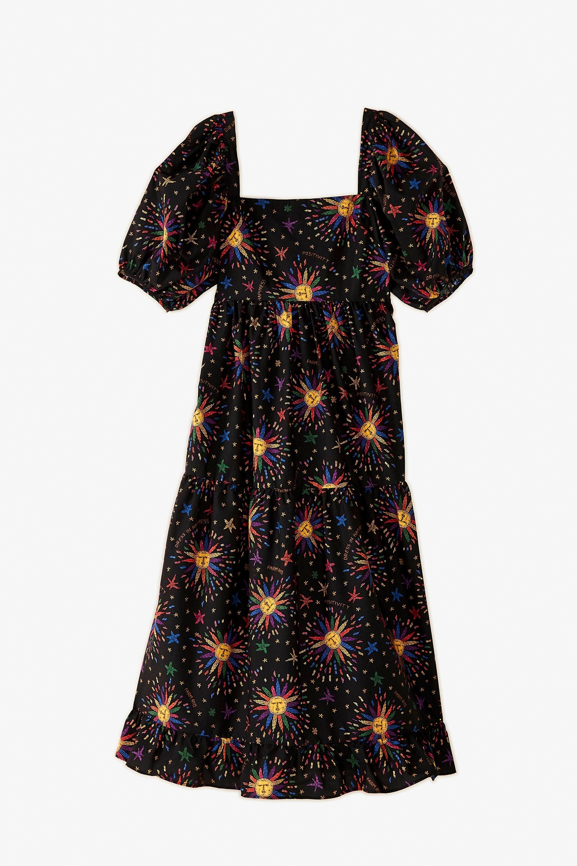 Robe midi Rainbow Suns - Noir