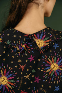 Blouse Rainbow Suns - Noir
