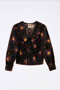 Blouse Rainbow Suns - Noir