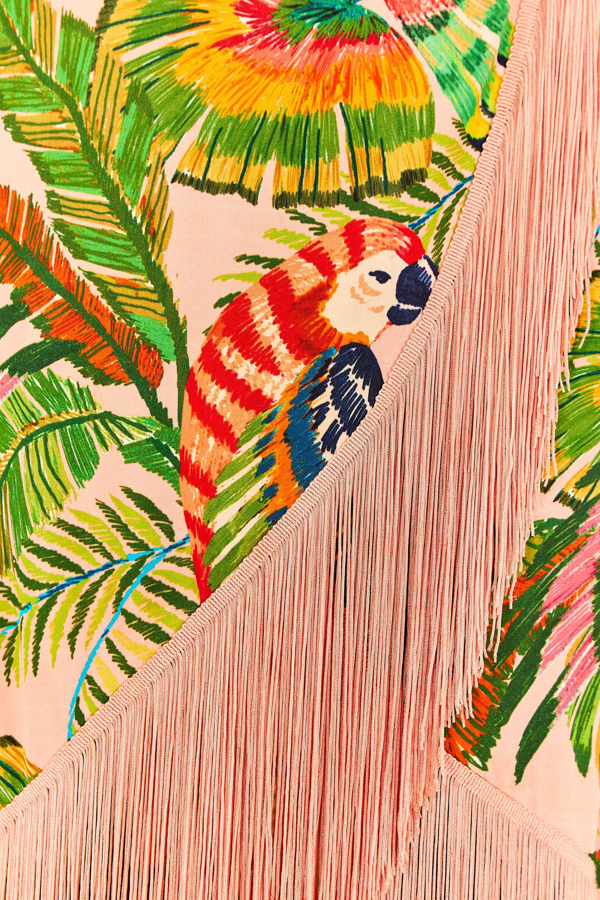 Jupe portefeuille Macaw Leaves - Multicolore