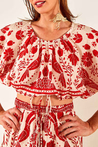 Jungle Flow top in cotton - Multicolour