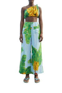 Top Fresh Bananas en lin - Bleu
