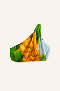 Top Fresh Bananas en lin - Bleu