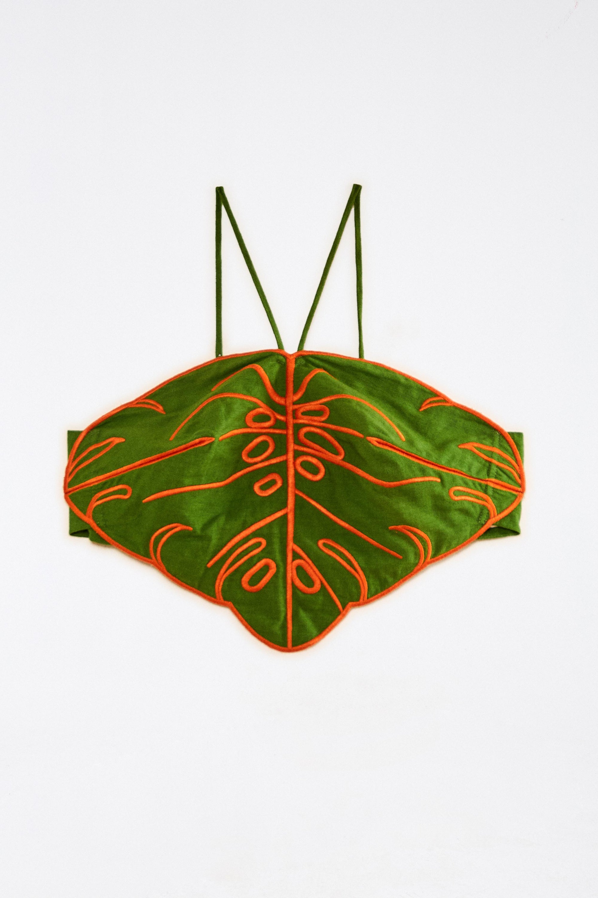 Top Monstera en lin - Vert