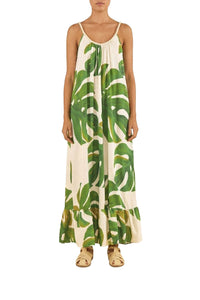 White Monstera Robe longue - White Monstera