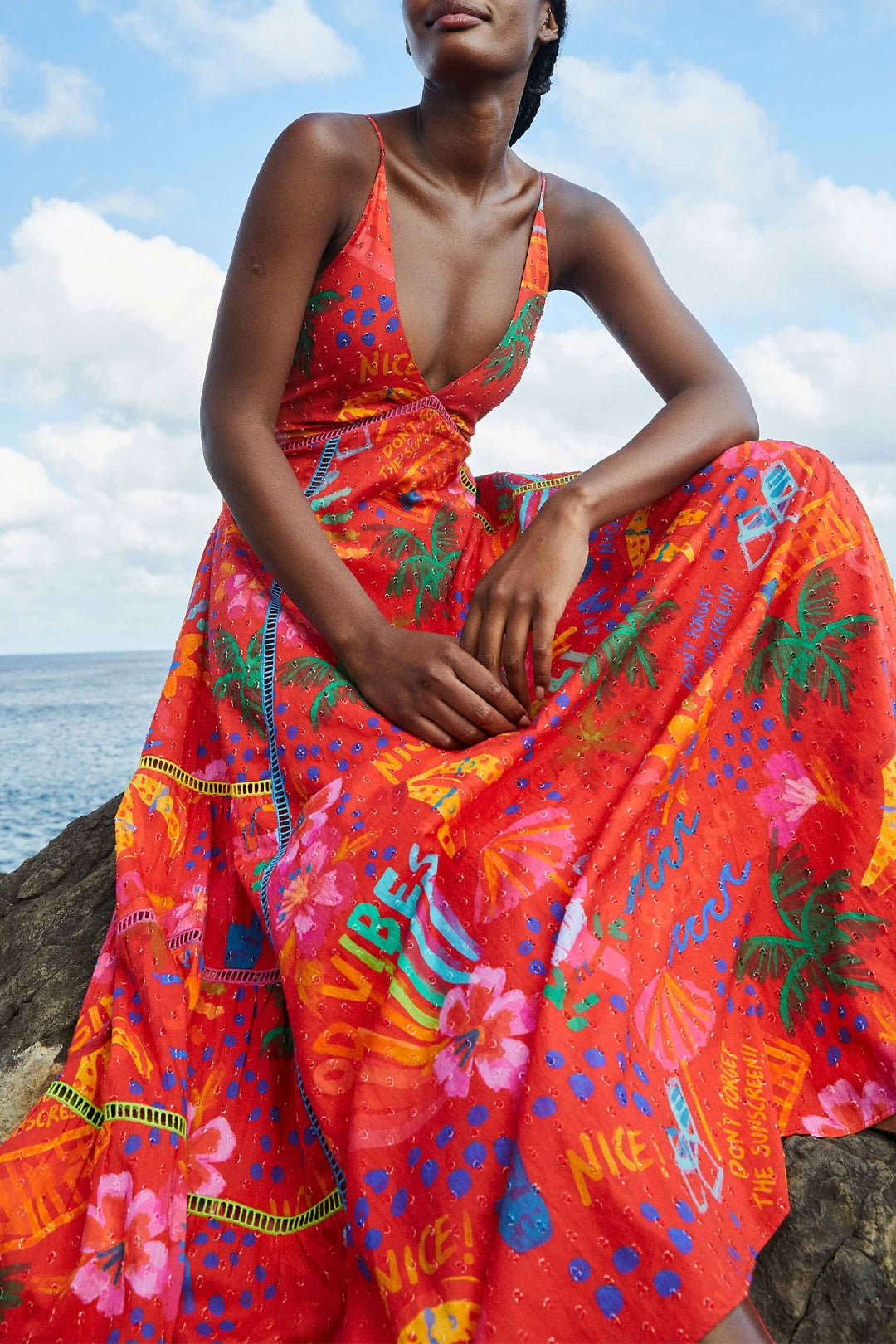Good Vibes Maxi Dress - Red