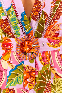 Combi-short Lilac Beaks & Bananas - Rose