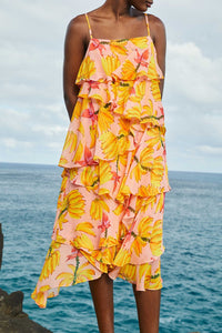 Robe midi Banana Taste - Orange
