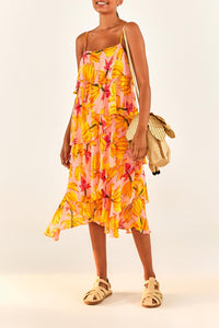 Robe midi Banana Taste - Orange