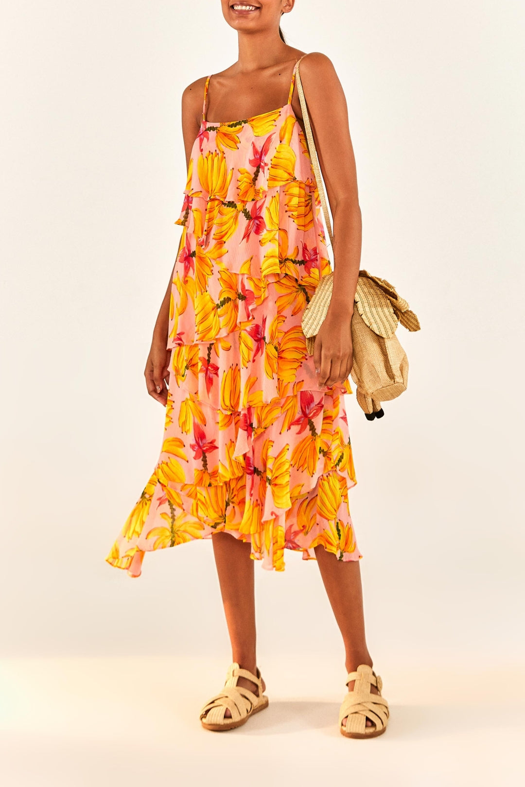 Robe midi Banana Taste - Orange