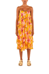 Robe midi Banana Taste - Orange