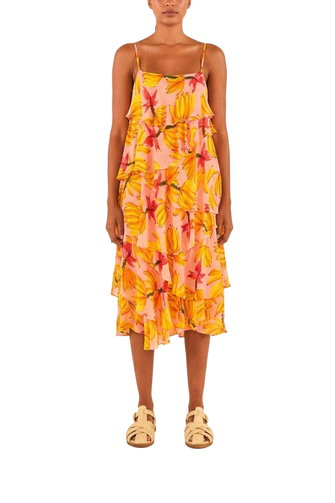 Robe midi Banana Taste - Orange
