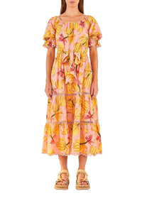 Robe midi Banana Taste - Orange