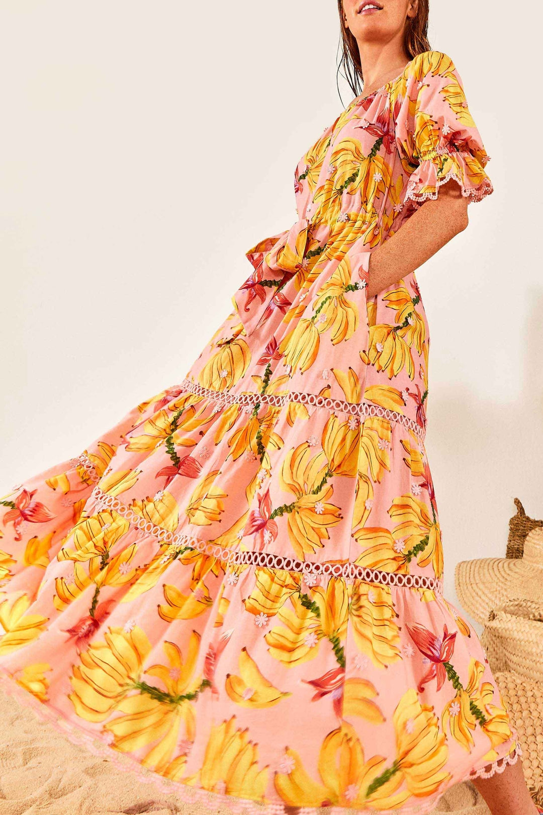 Robe midi Banana Taste - Orange