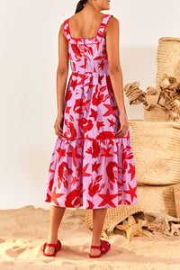 Robe midi Lobster Sky - Multicolore