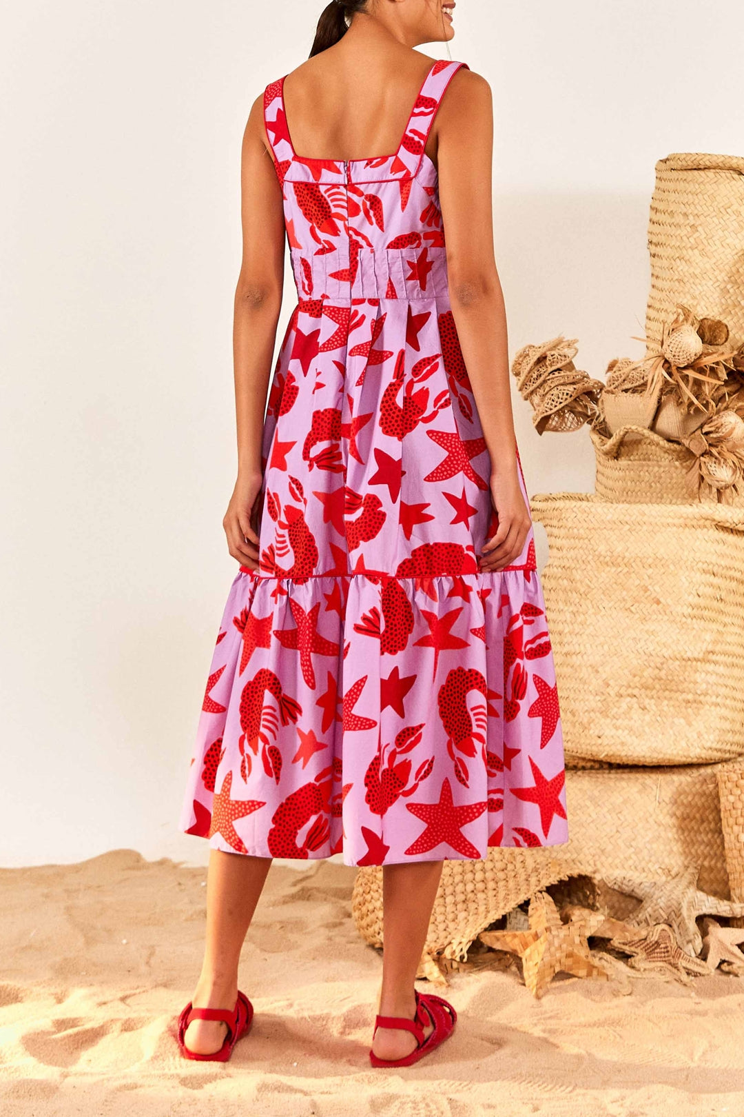 Robe midi Lobster Sky - Multicolore