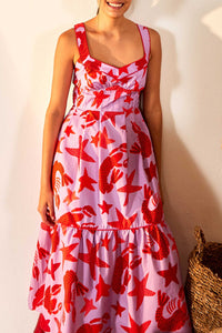 Robe midi Lobster Sky - Multicolore
