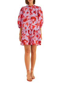 Robe courte Lobster Sky en coton - Multicolore
