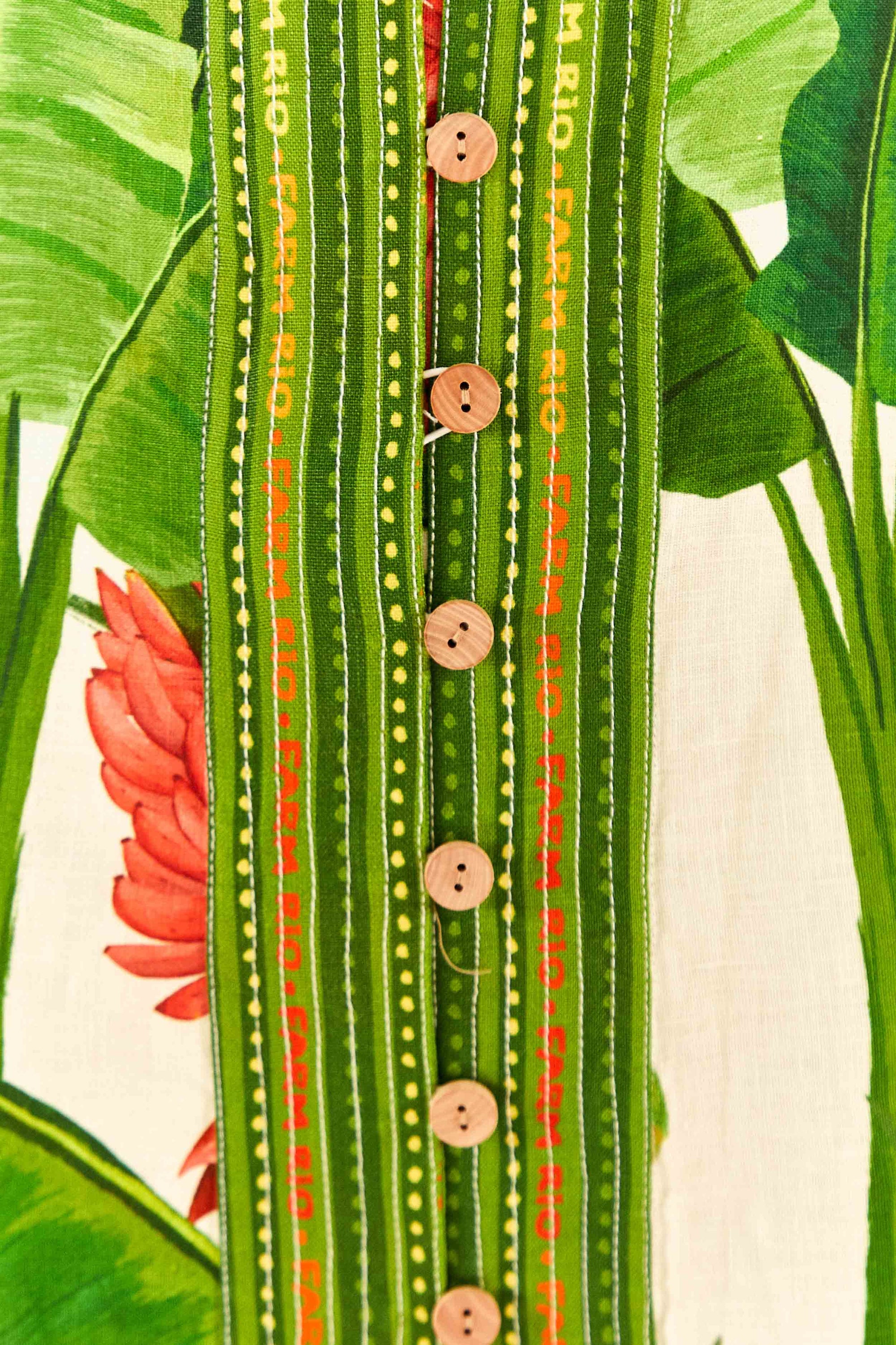 MEDIA OFF LINE_Robe courte Fresh Forest Écharpe en lin - Multicolore