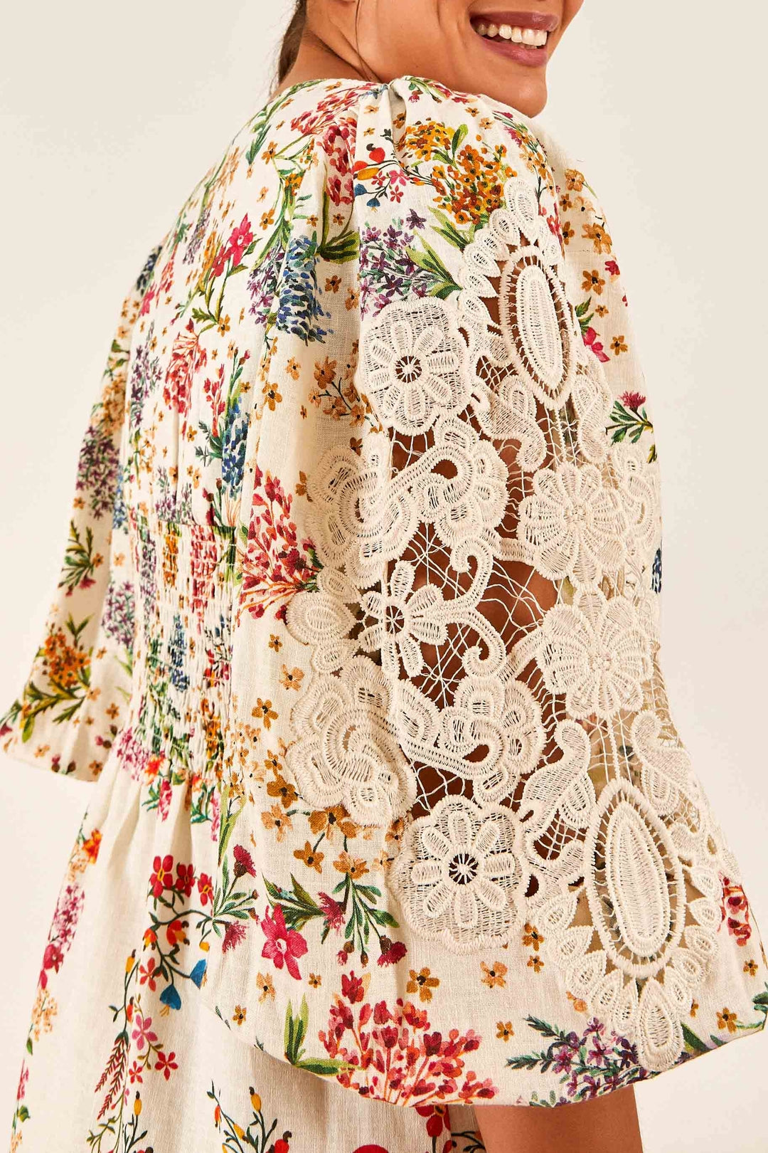 Robe courte Delicate Forest - Beige