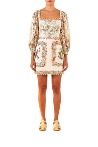 Robe courte Delicate Forest - Beige
