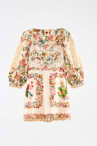Robe courte Delicate Forest - Beige
