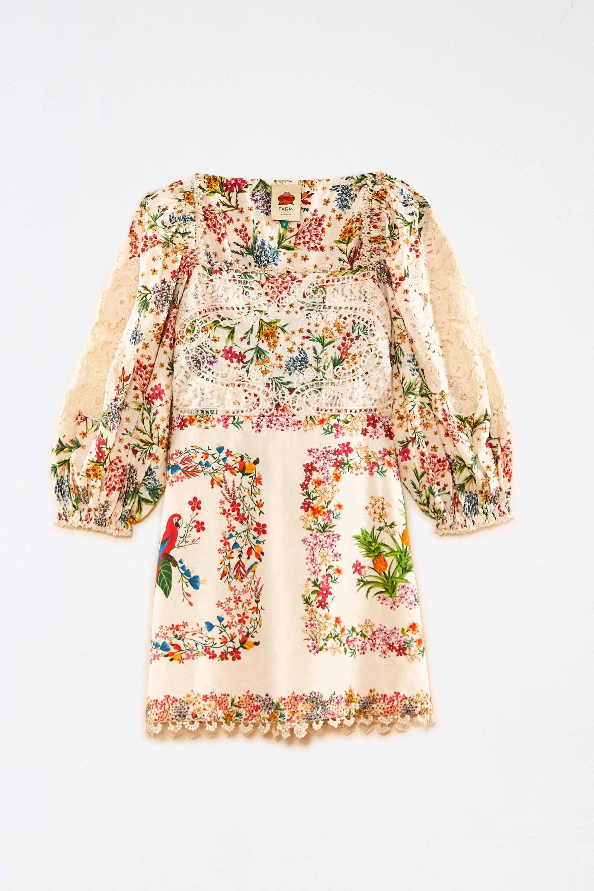 Robe courte Delicate Forest - Beige