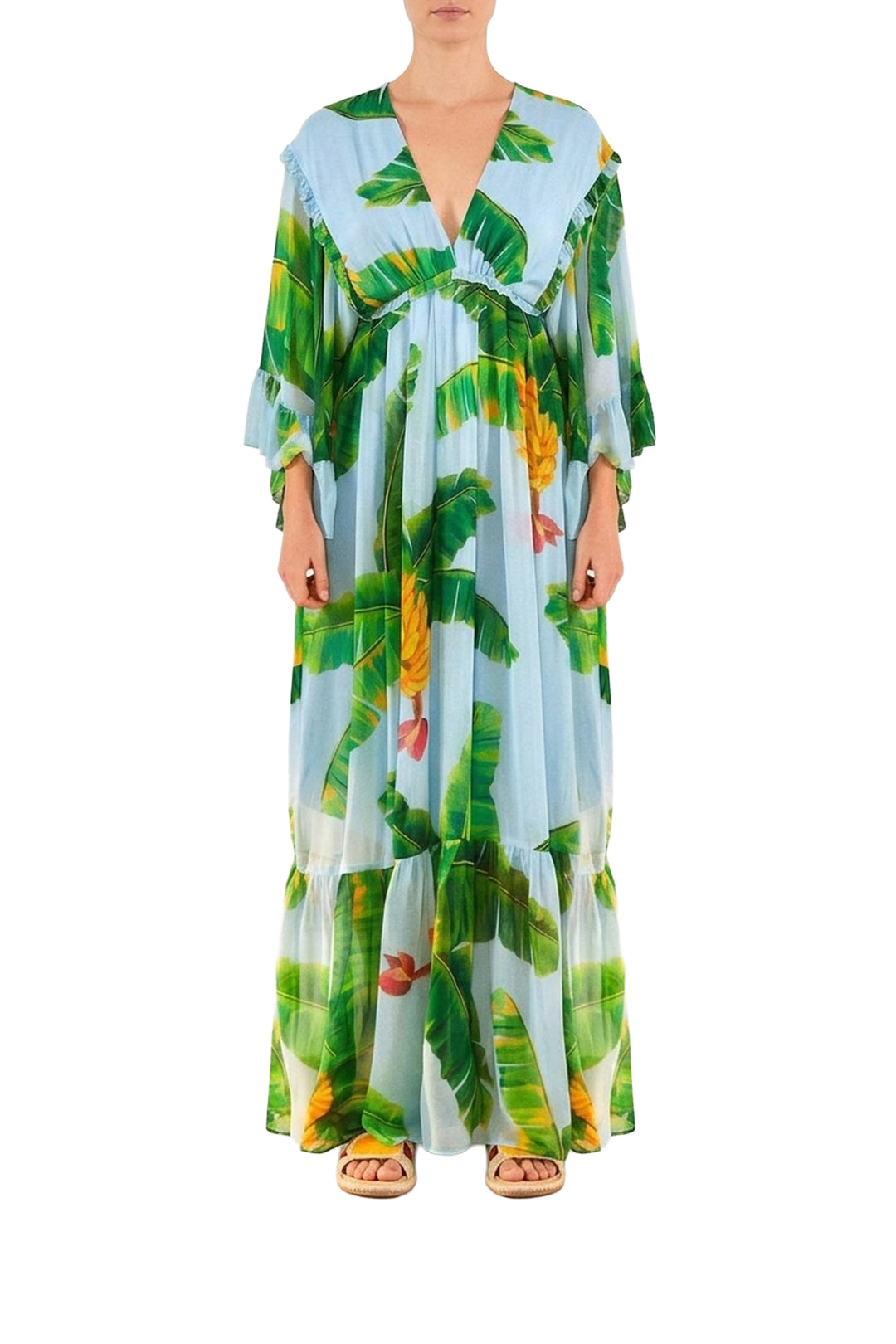Robe longue Fresh Bananas - Bleu