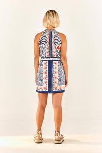 MEDIA OFF LINE_Mini jupe Afternoon Breeze en lin - Multicolore