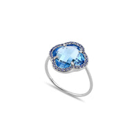 Bague Victoria Diamant en or blanc & Topaze et Saphir - Bleu