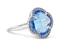 Bague Victoria Diamant en or blanc & Topaze et Saphir - Bleu