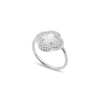 White Gold & Mother of Pearl Victoria Diamond Ring - White
