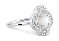 White Gold & Mother of Pearl Victoria Diamond Ring - White