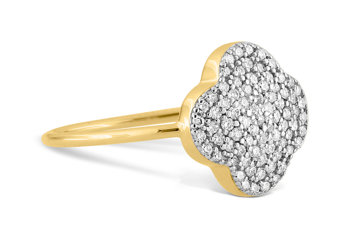 Bague Chance en or jaune & Diamant - Blanc