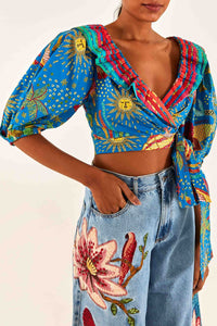 Blouse Ocean Stories - Bleu