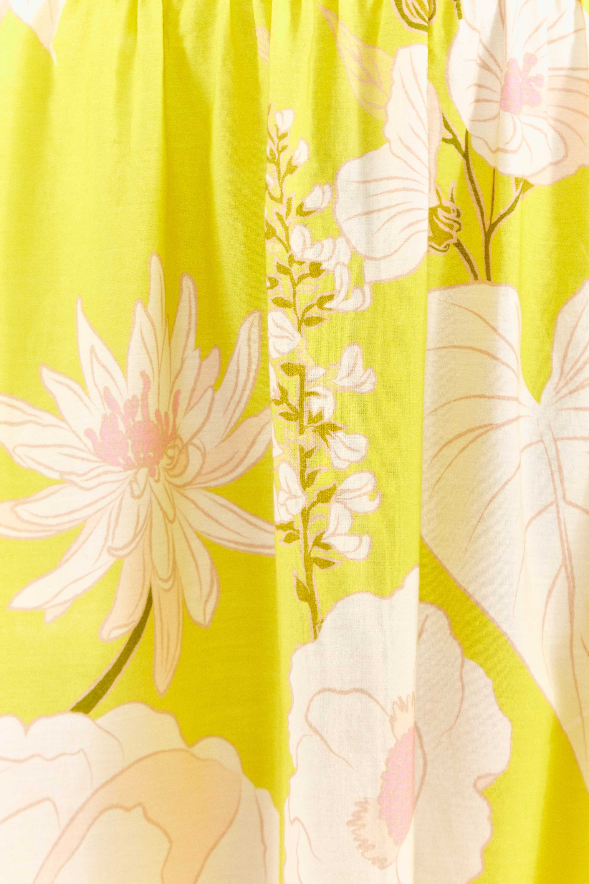 Jupe longue Neon Garden - Jaune