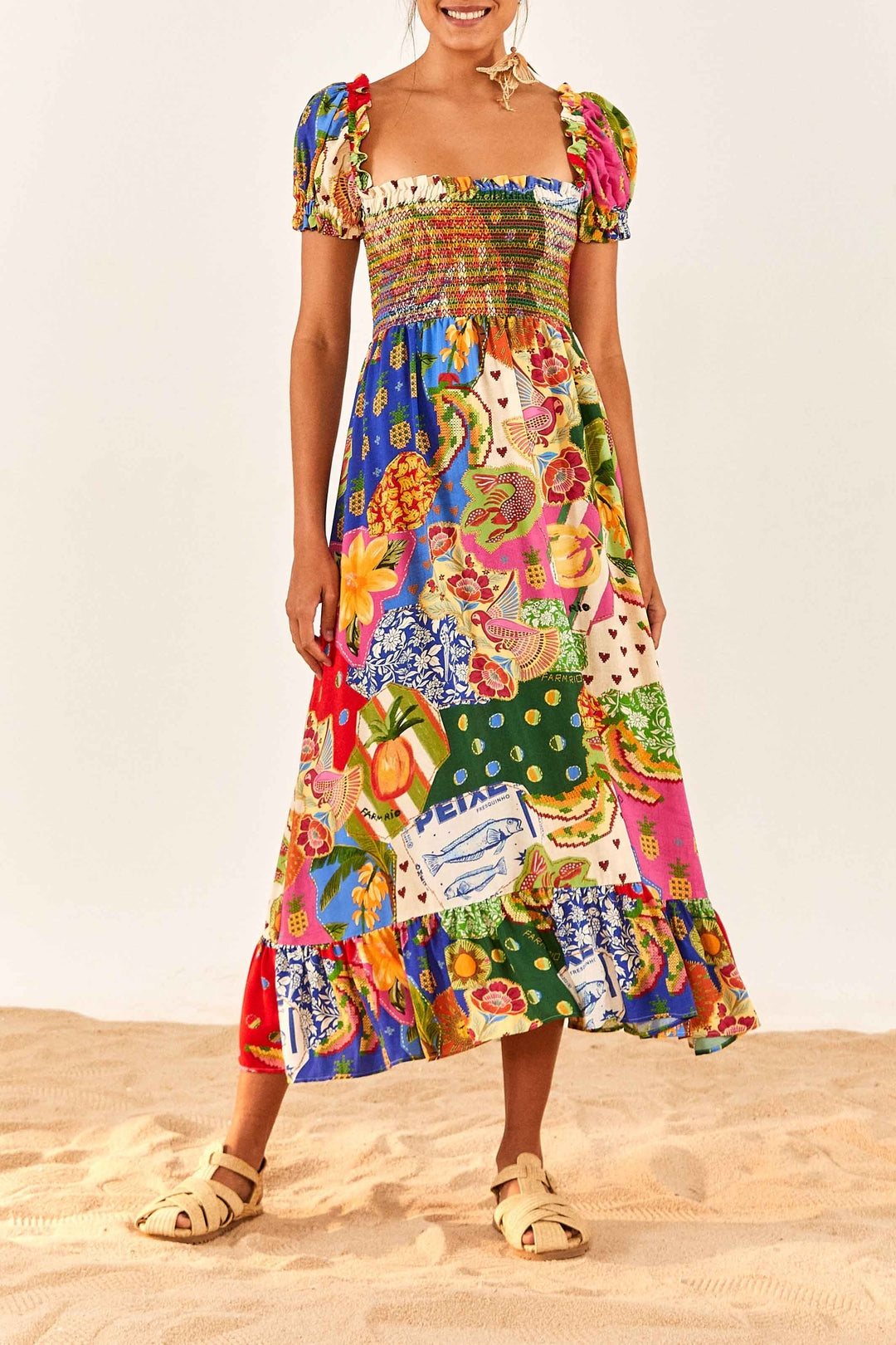 Robe midi Sunny - Multicolore
